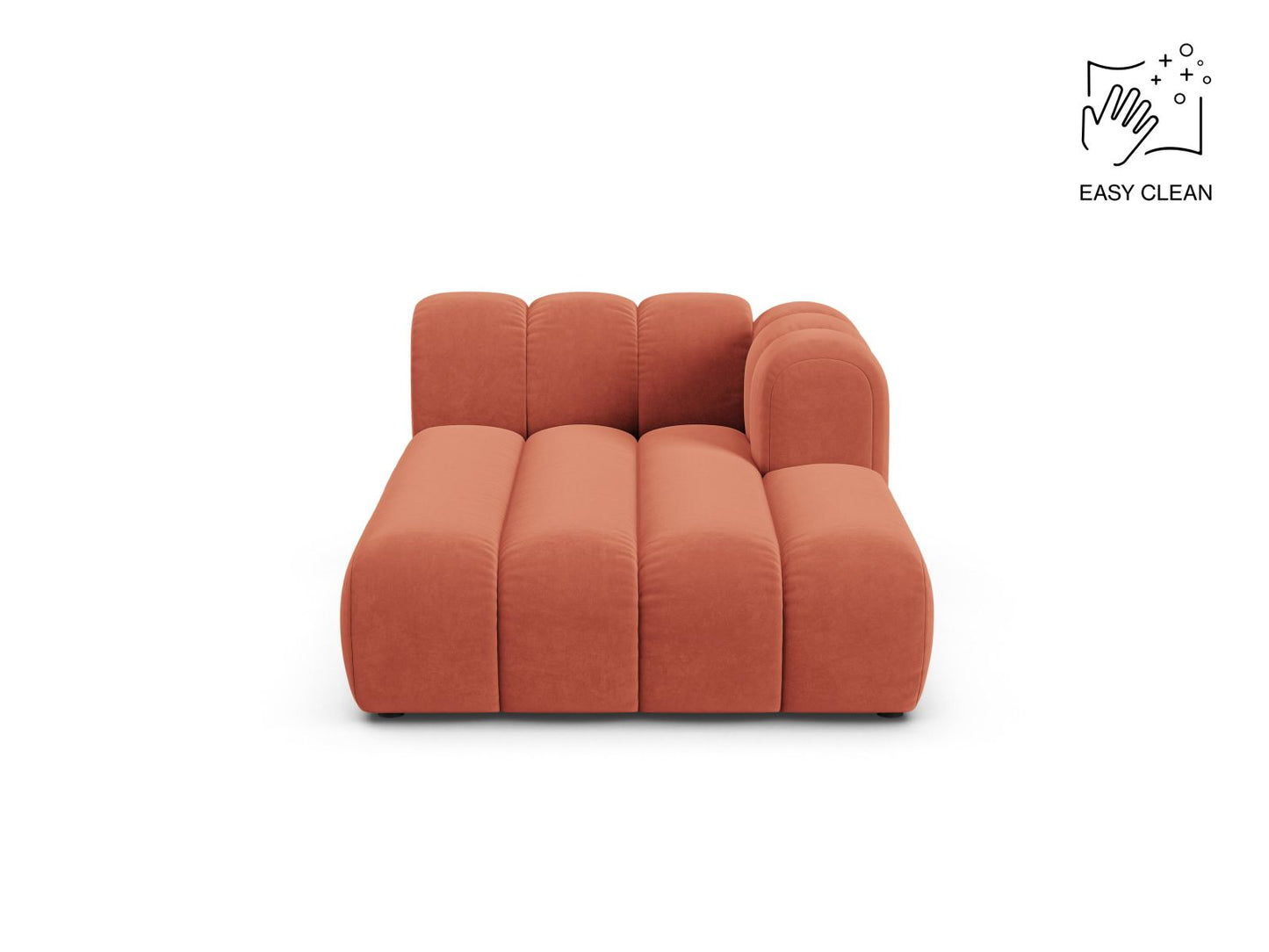 Lupine Chaise Longue, 2 Seats, 117x177 cm — Coral / Right