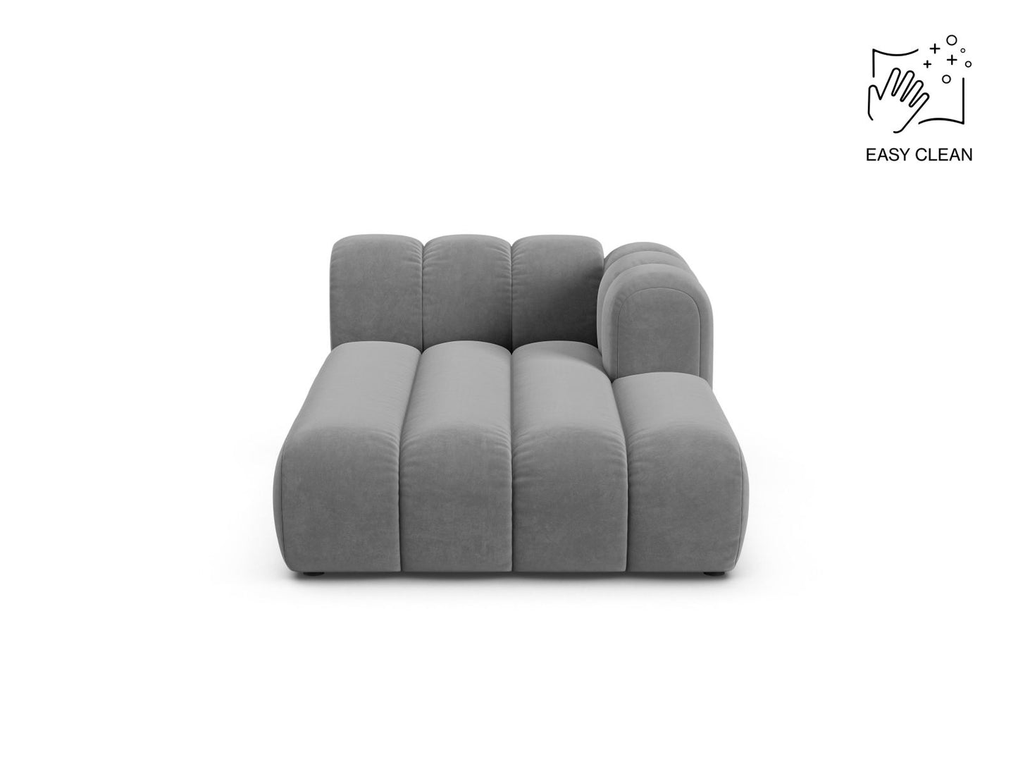 Lupine Chaise Longue, 2 Seats, 117x177 cm — Light Grey / Right