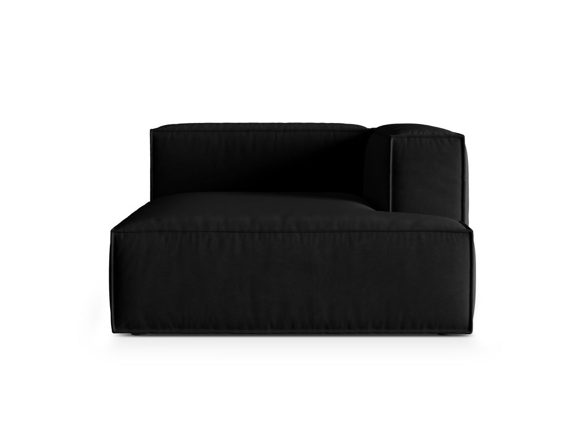 Nuria Chaise Longue, 127x147 cm — Black / Right