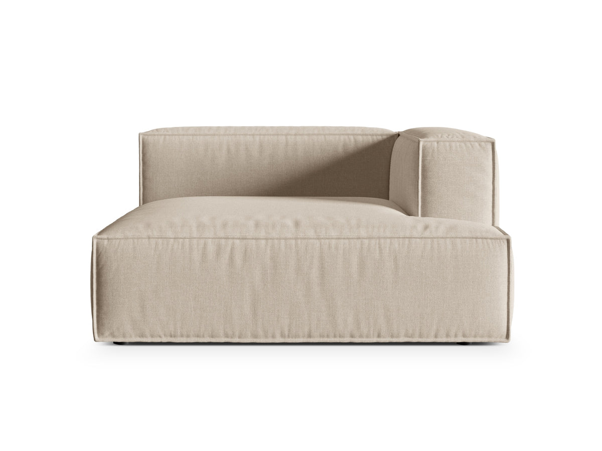 Nuria Modular Chaise Longue, 147x147 cm — Beige / Right