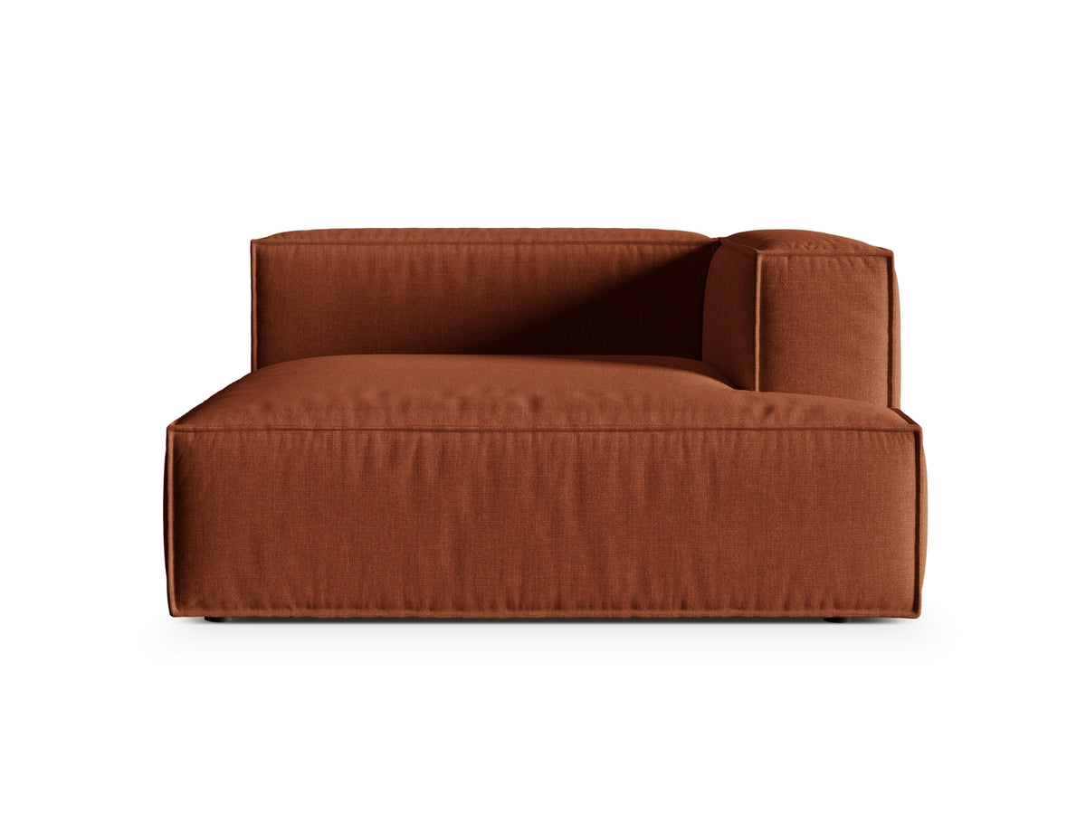 Nuria Modular Chaise Longue, 147x147 cm — Brick / Right