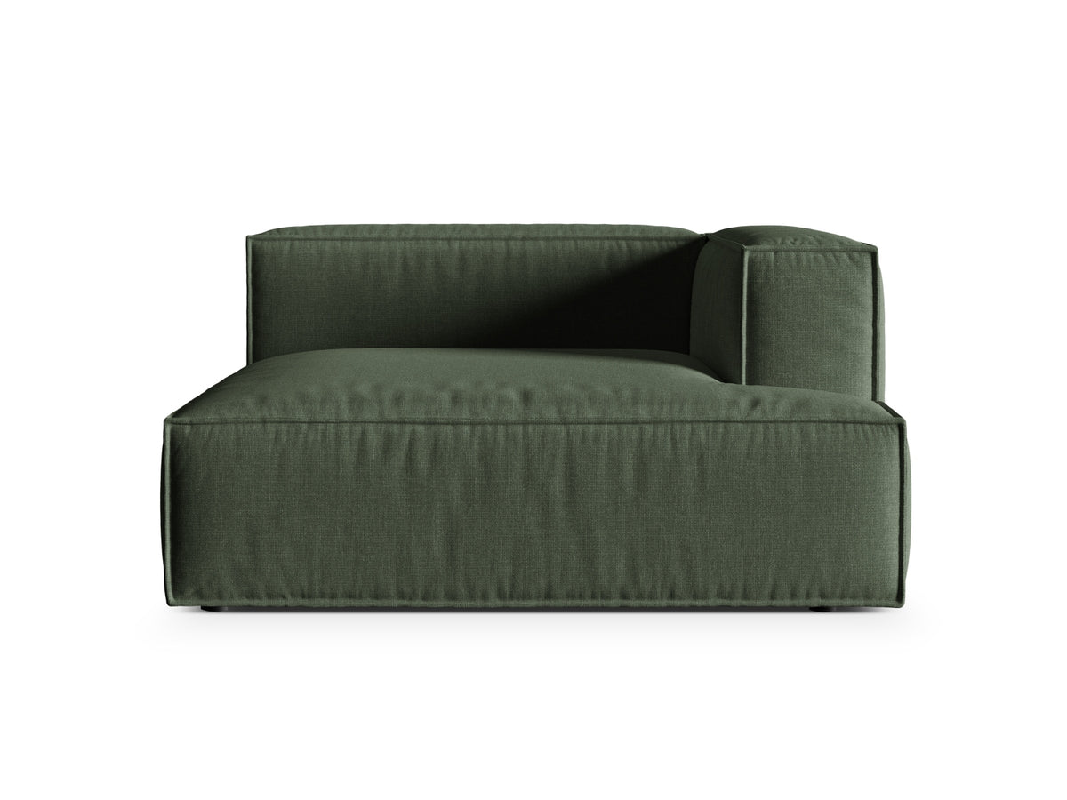 Nuria Modular Chaise Longue, 147x147 cm — Moss Green / Right