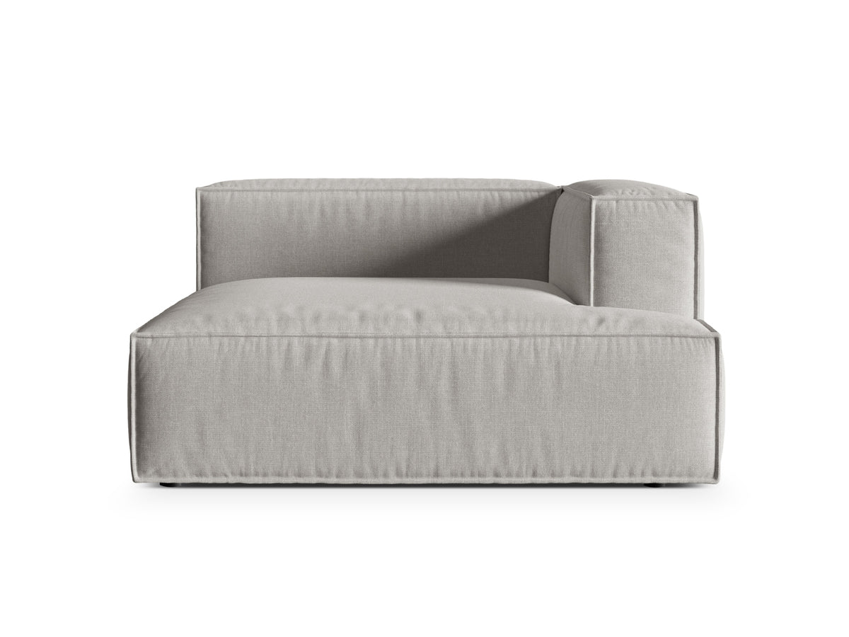 Nuria Modular Chaise Longue, 147x147 cm — Light Grey / Right