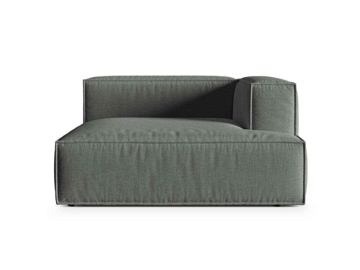 Nuria Modular Chaise Longue, 147x147 cm — Grey / Right