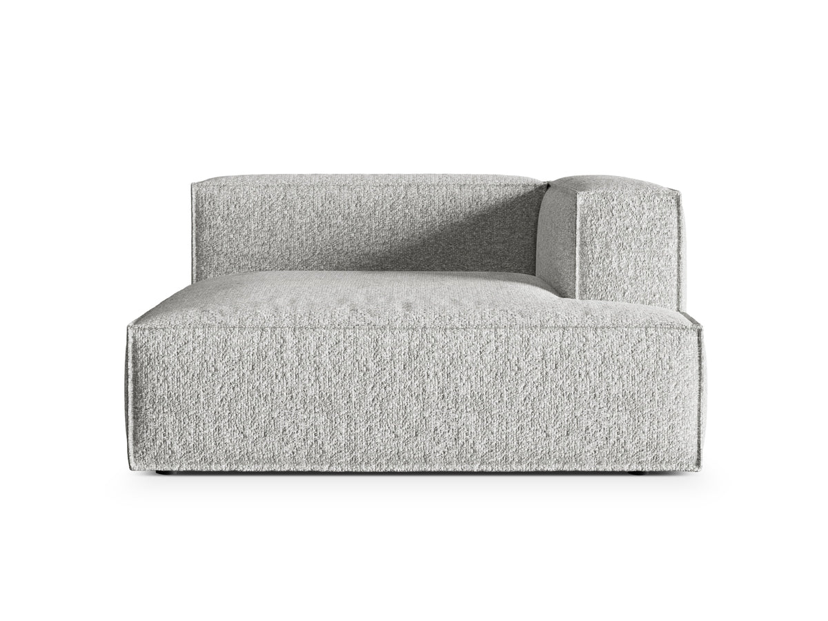 Nuria Modular Chaise Longue, 147x147 cm — Silver / Right