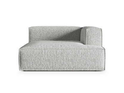 Nuria Modular Chaise Longue, 147x147 cm — Silver / Right