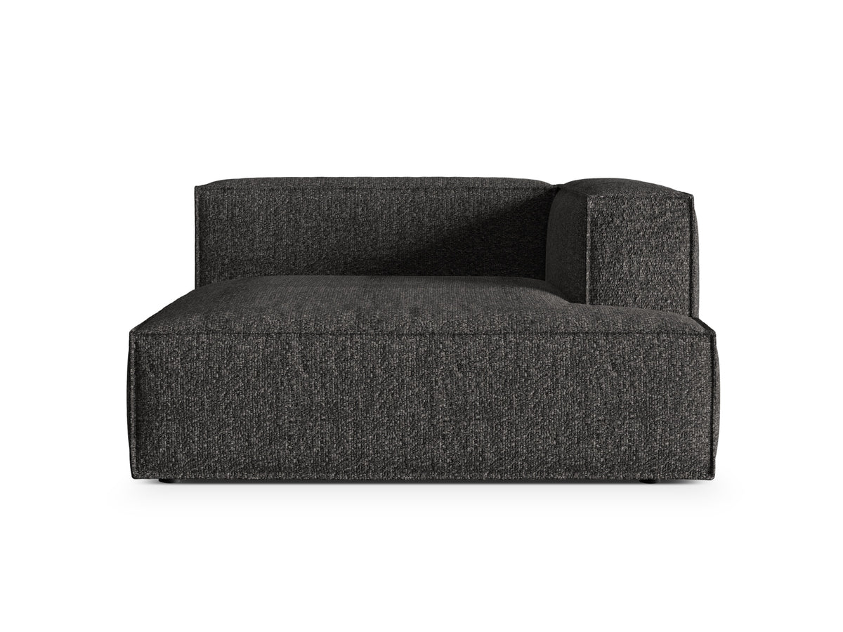 Nuria Modular Chaise Longue, 147x147 cm — Anthracite / Right