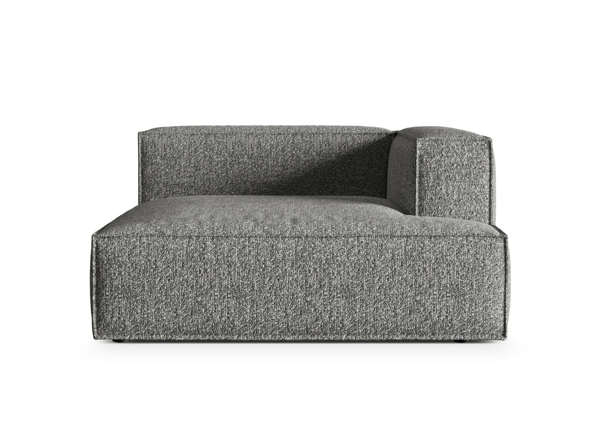 Nuria Modular Chaise Longue, 147x147 cm — Graphite / Right