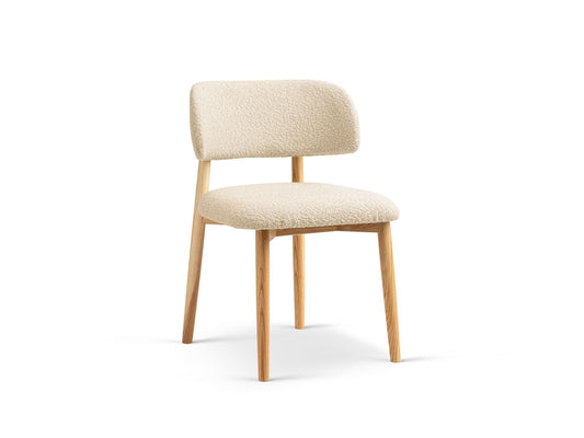 Evan Chair, 49.5x51 cm — Beige / Natural Beech Wood