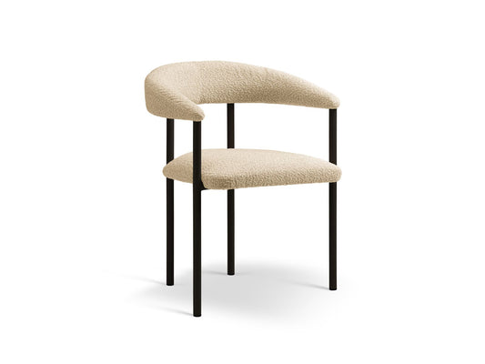 Lea Chair, 56.5x53.5 cm — Beige / Black