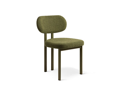 Stuhl Bouclé Beige Sam — Dark Olive Green / Olive Green