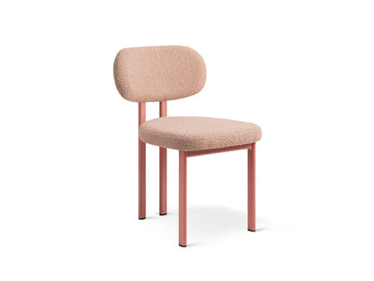 Stuhl Bouclé Beige Sam — Powder Pink / Flamingo