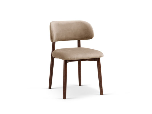 Evan Chair, 49.5x51 cm — Almond Beige / Walnut