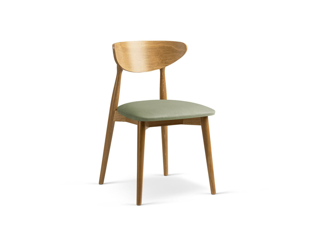 Leon Chair, 47.5x48 cm — Green / American Walnut