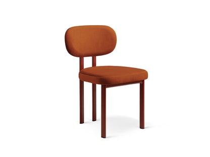 Stuhl Samt Almond Beige Sam — Auburn / Red