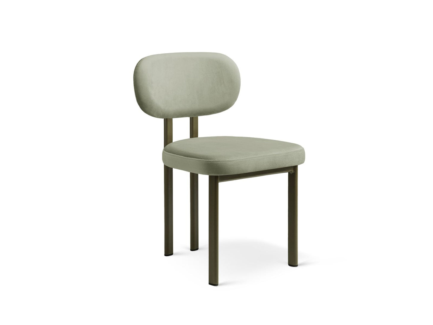 Stuhl Samt Almond Beige Sam — Green / Olive Green