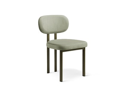Stuhl Samt Almond Beige Sam — Green / Olive Green