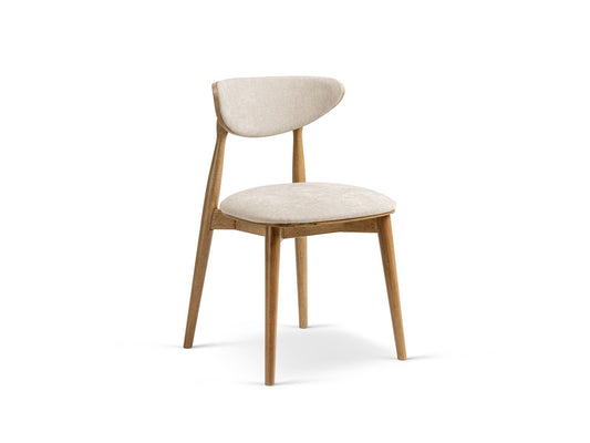 Rina Chair, 47.5x48 cm — Beige / American Walnut