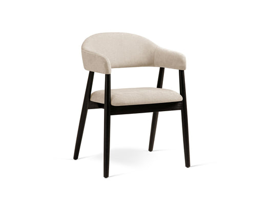 Adra Boucle Chair, 56x59 cm — Beige / Black Beech Wood