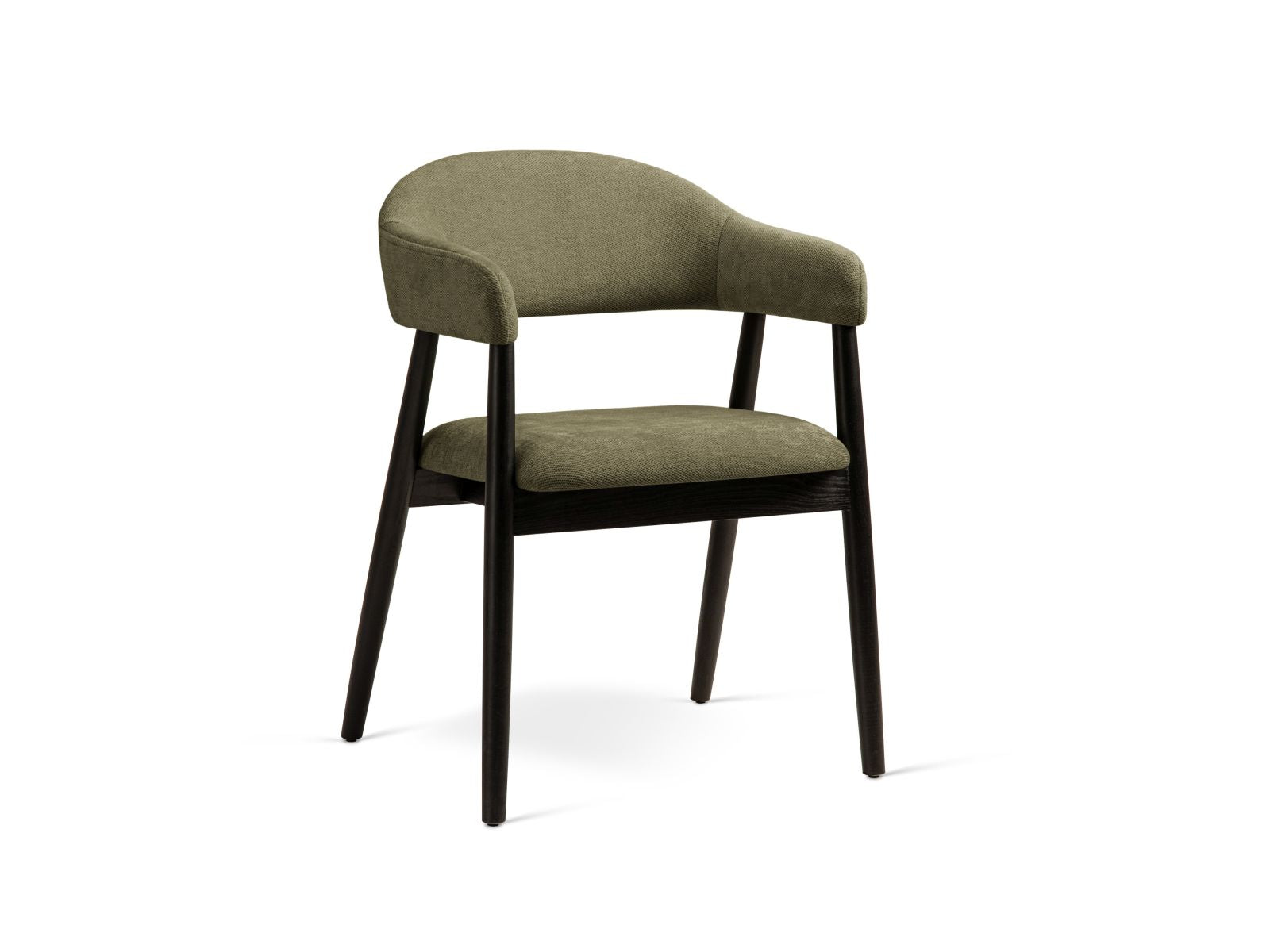 Adra Boucle Chair, 56x59 cm — Light Green / Black Beech Wood