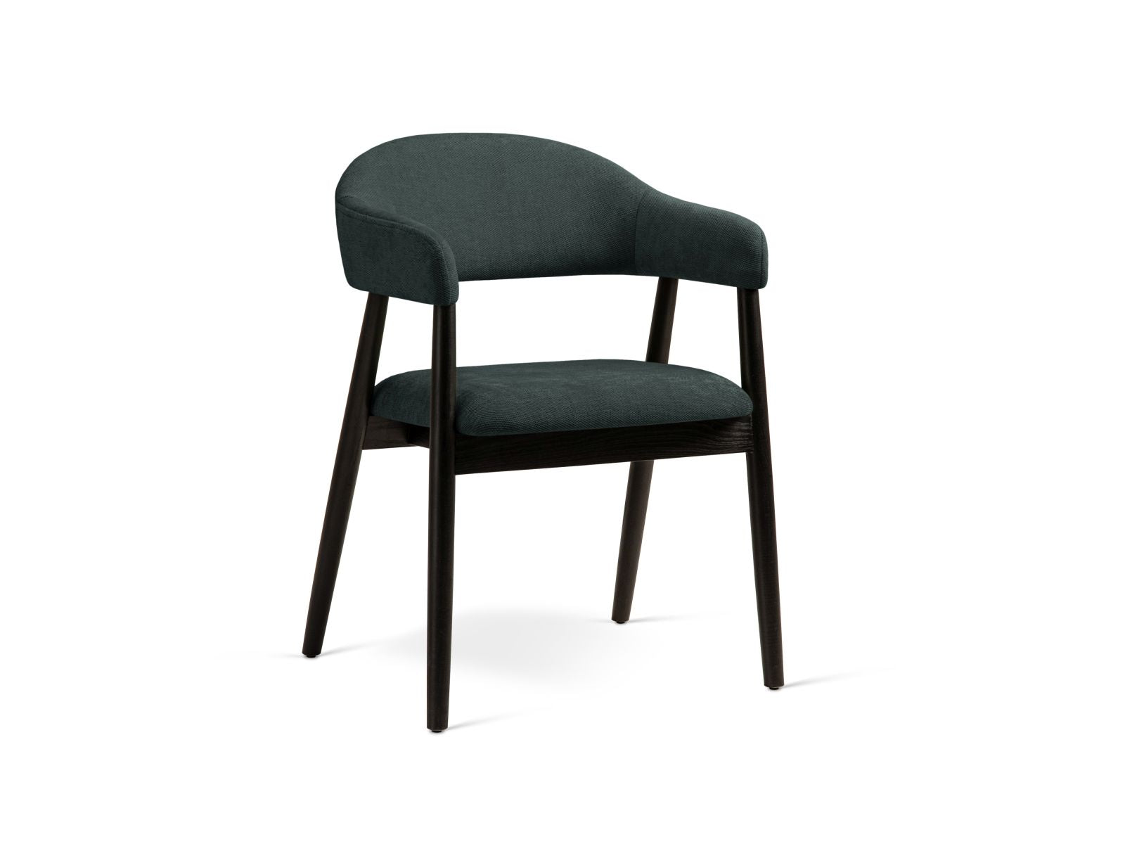 Adra Boucle Chair, 56x59 cm — Petrol / Black Beech Wood