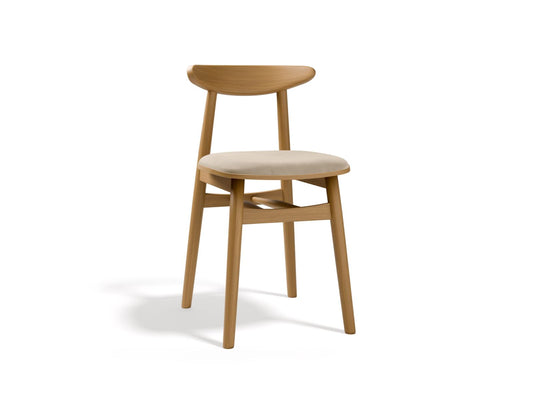 Bony Chair, 42x47 cm — Beige / American Walnut