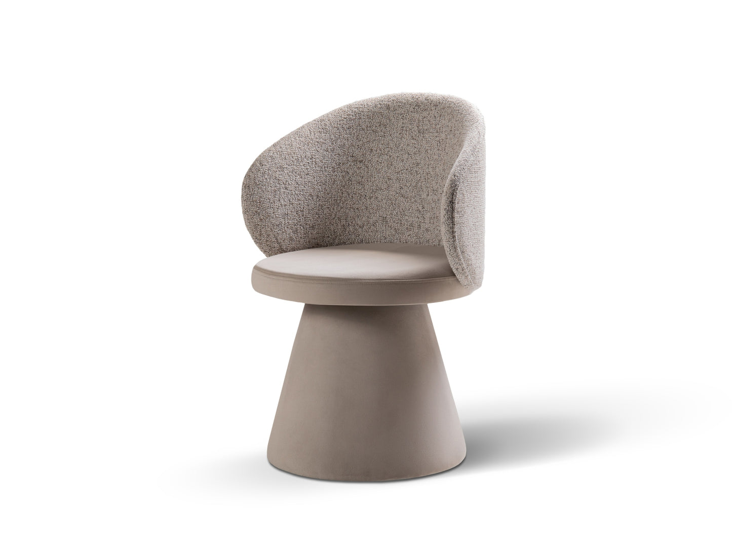 Sessel Structured Fabric, Velvet Beige Melange, Dark Beige Inez — Beige Melange, Dark Beige
