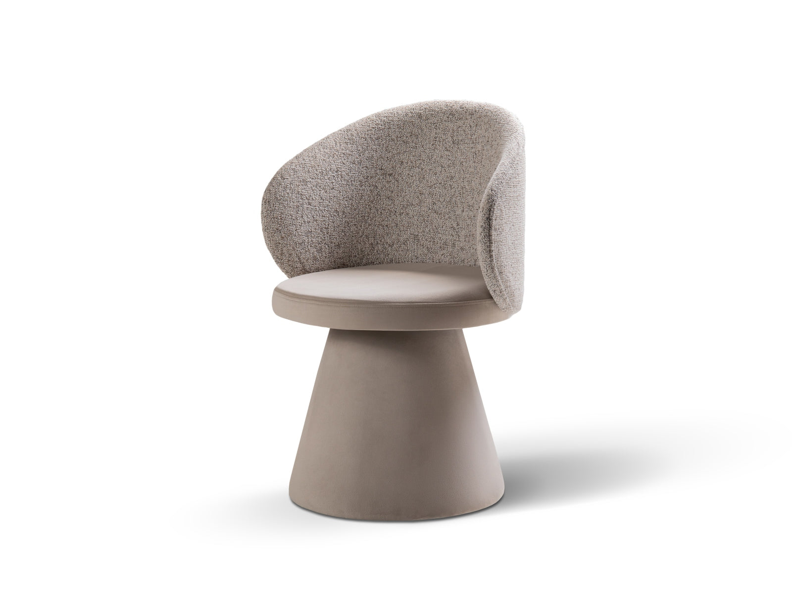 Sessel Structured Fabric, Velvet Beige Melange, Dark Beige Inez — Beige Melange, Dark Beige