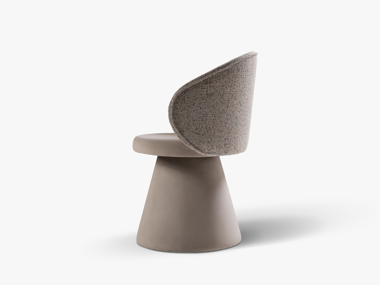 Sessel Structured Fabric, Velvet Beige Melange, Dark Beige Inez — Maße und Details