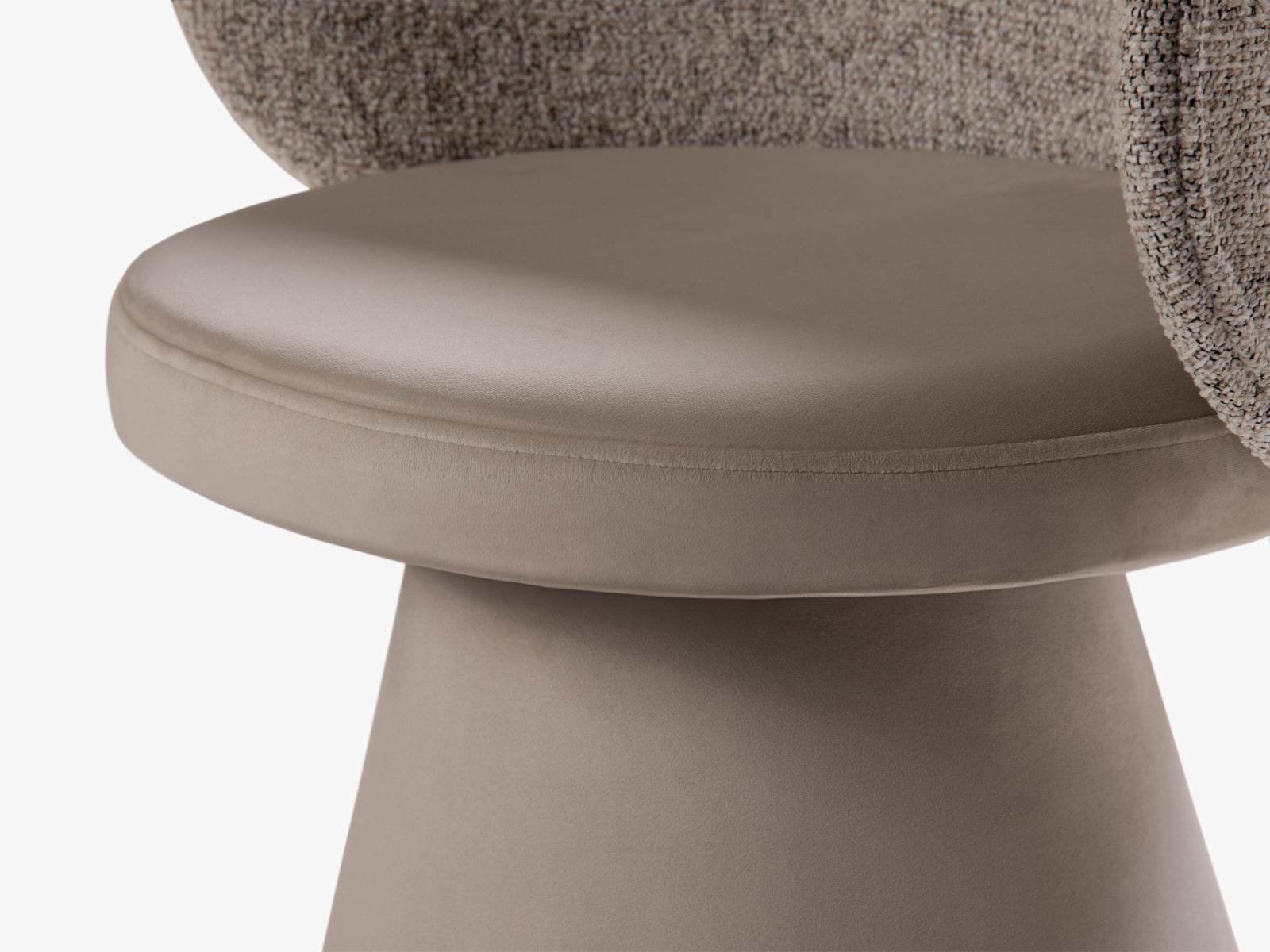 Sessel Structured Fabric, Velvet Beige Melange, Dark Beige Inez — Ansicht 5