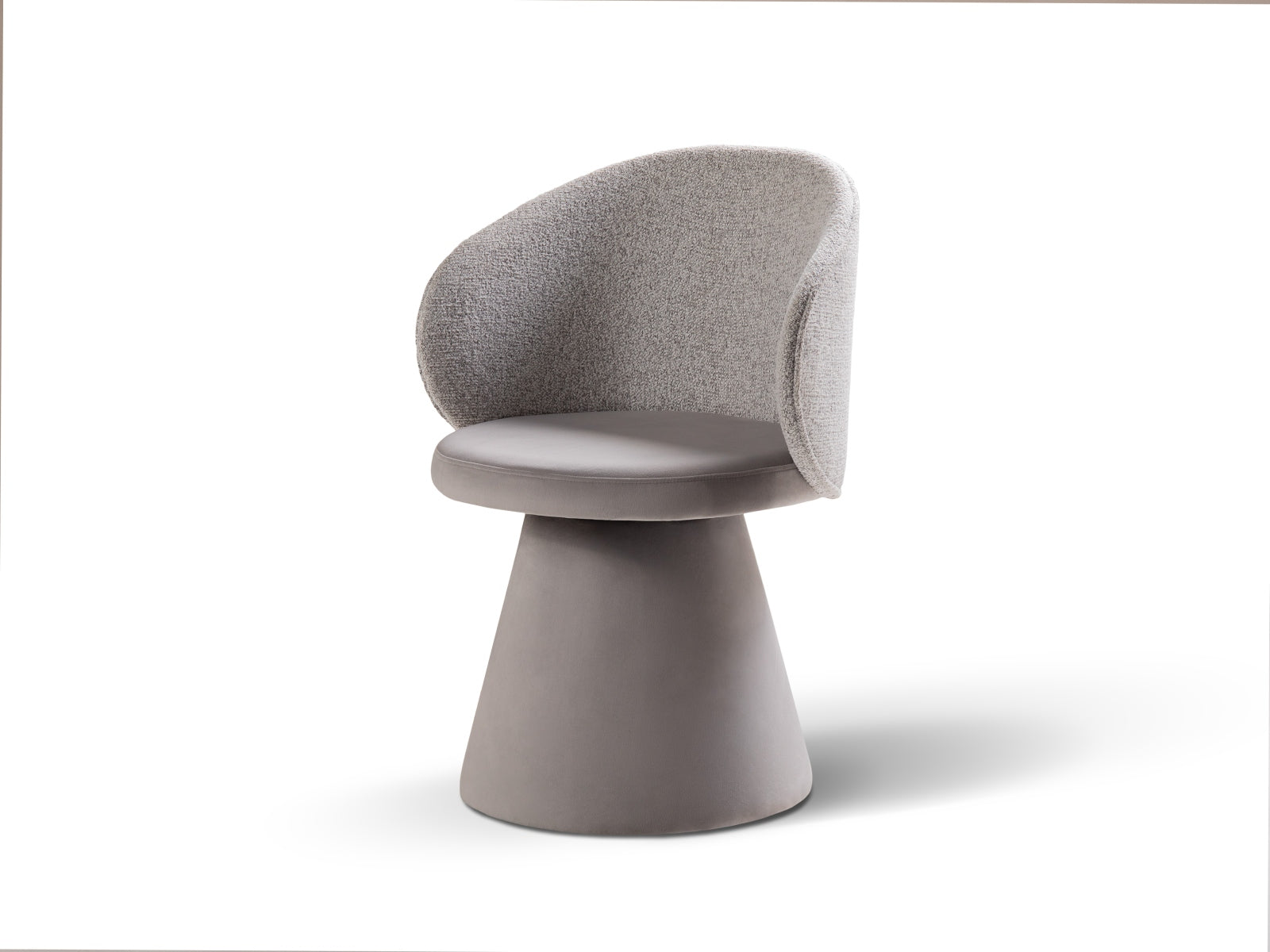 Inez Armchair, 60x57 cm — Light Grey Melange, Silver