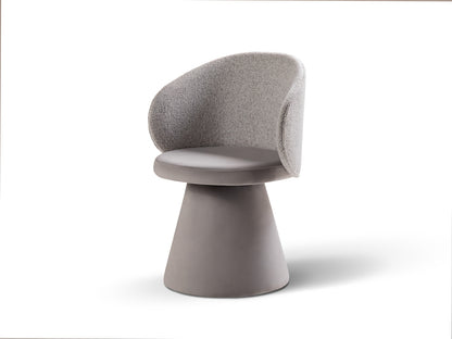 Sessel Structured Fabric, Velvet Beige Melange, Dark Beige Inez — Light Grey Melange, Silver
