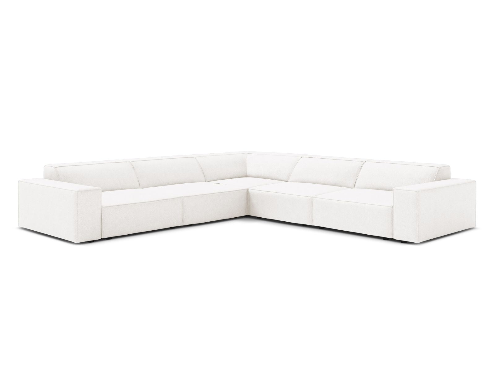 Jodie Symmetrical Corner Sofa, 6 Seats, 283x283 cm — White
