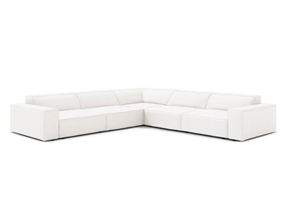 Ecksofa Bouclé Beige Jodie — White