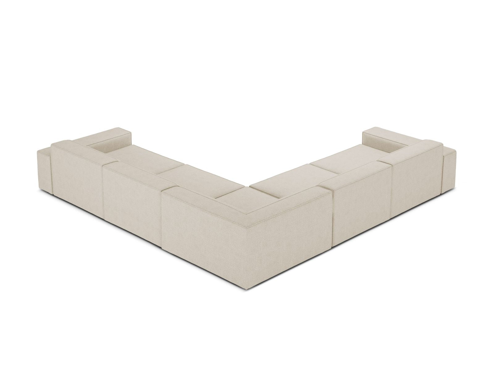 Ecksofa Bouclé Beige Jodie — Wohnbeispiel