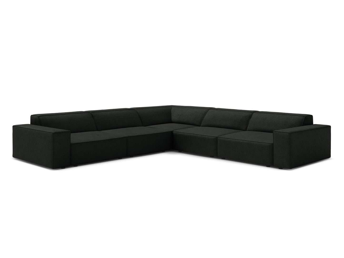 Ecksofa Bouclé Beige Jodie — Black