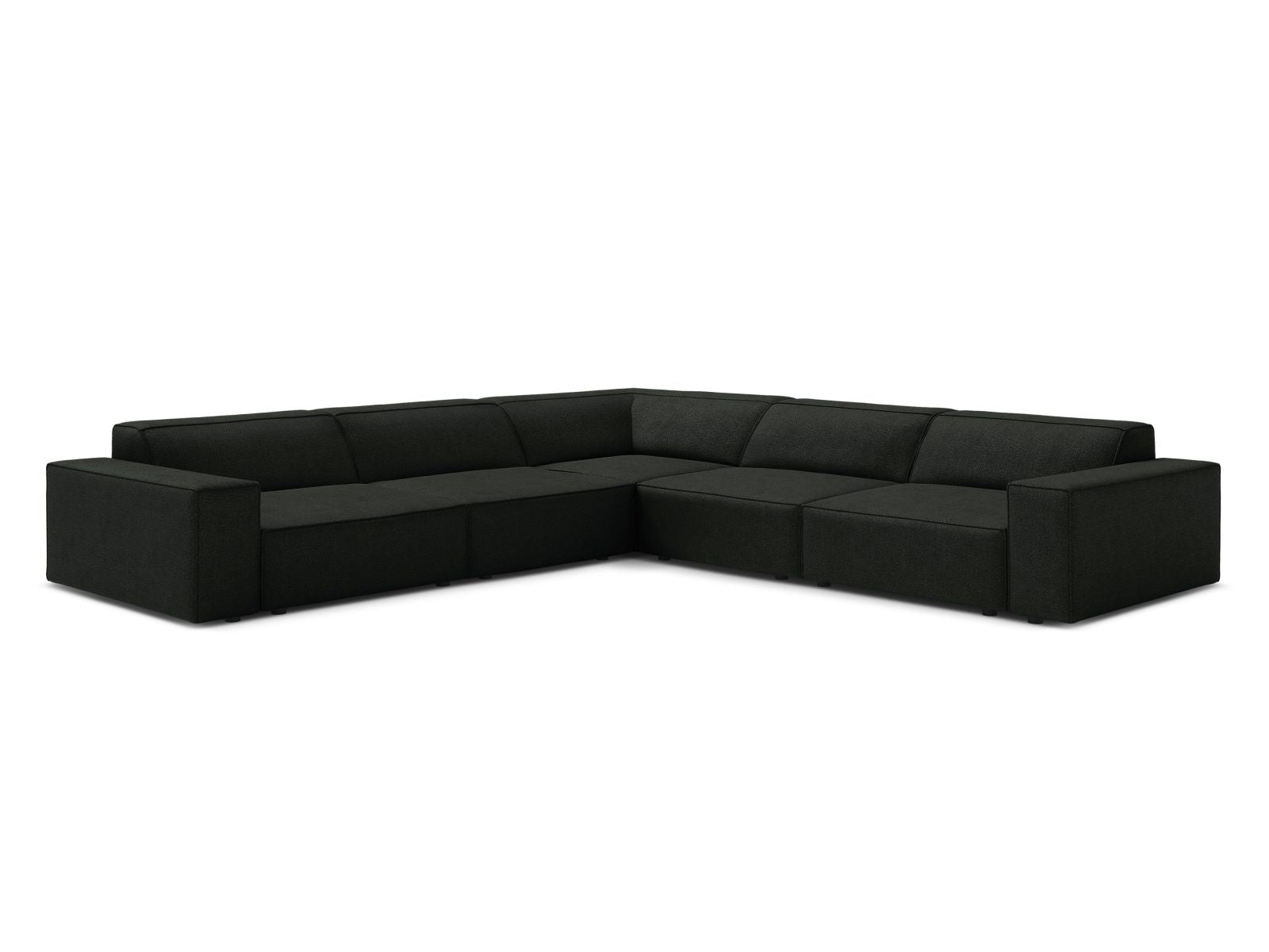 Jodie Symmetrical Corner Sofa, 6 Seats, 283x283 cm — Black