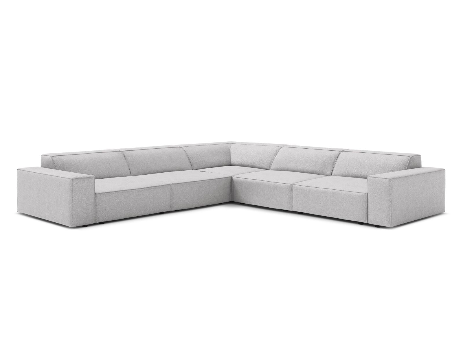 Jodie Symmetrical Corner Sofa, 6 Seats, 283x283 cm — Light Grey