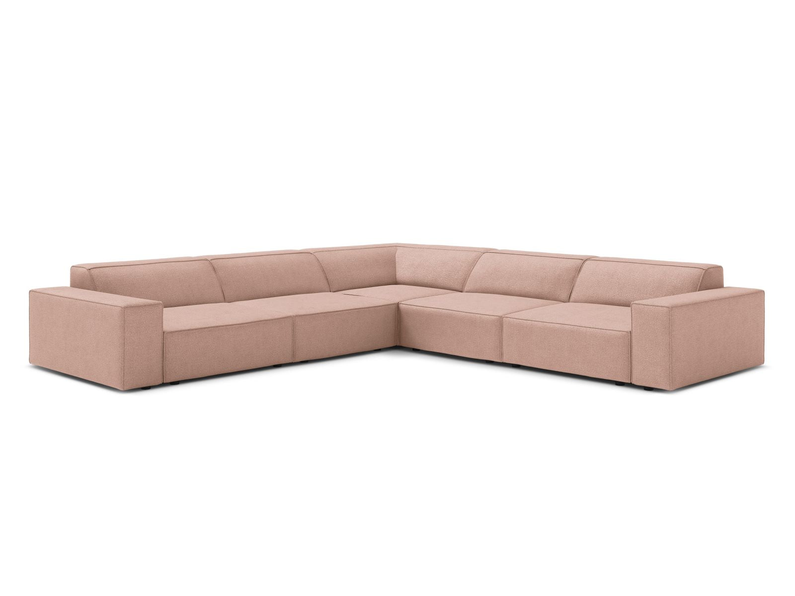 Jodie Symmetrical Corner Sofa, 6 Seats, 283x283 cm — Powder Pink