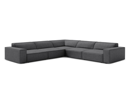 Ecksofa Bouclé Beige Jodie — Dark Grey