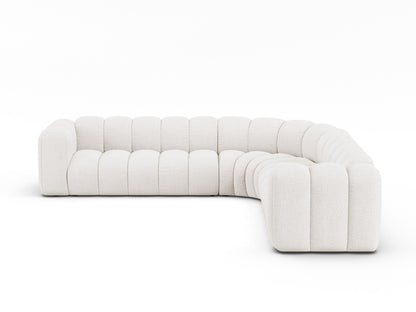 Ecksofa Bouclé Beige Lupine — White