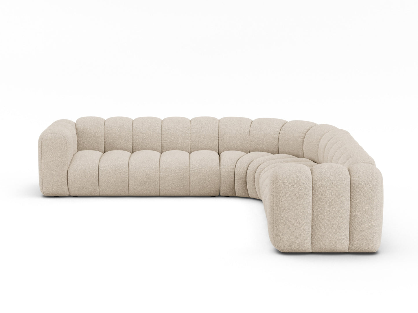 Ecksofa Bouclé Beige Lupine — Beige