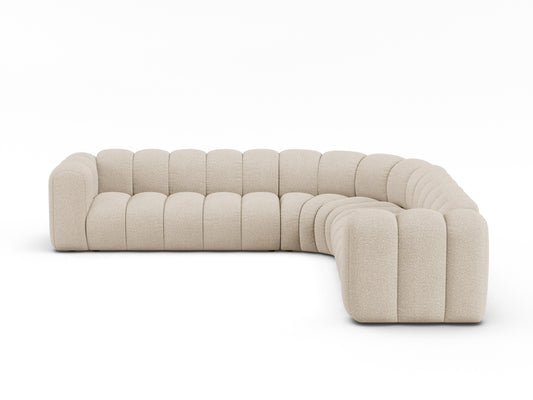 Ecksofa Bouclé Beige Lupine — Beige