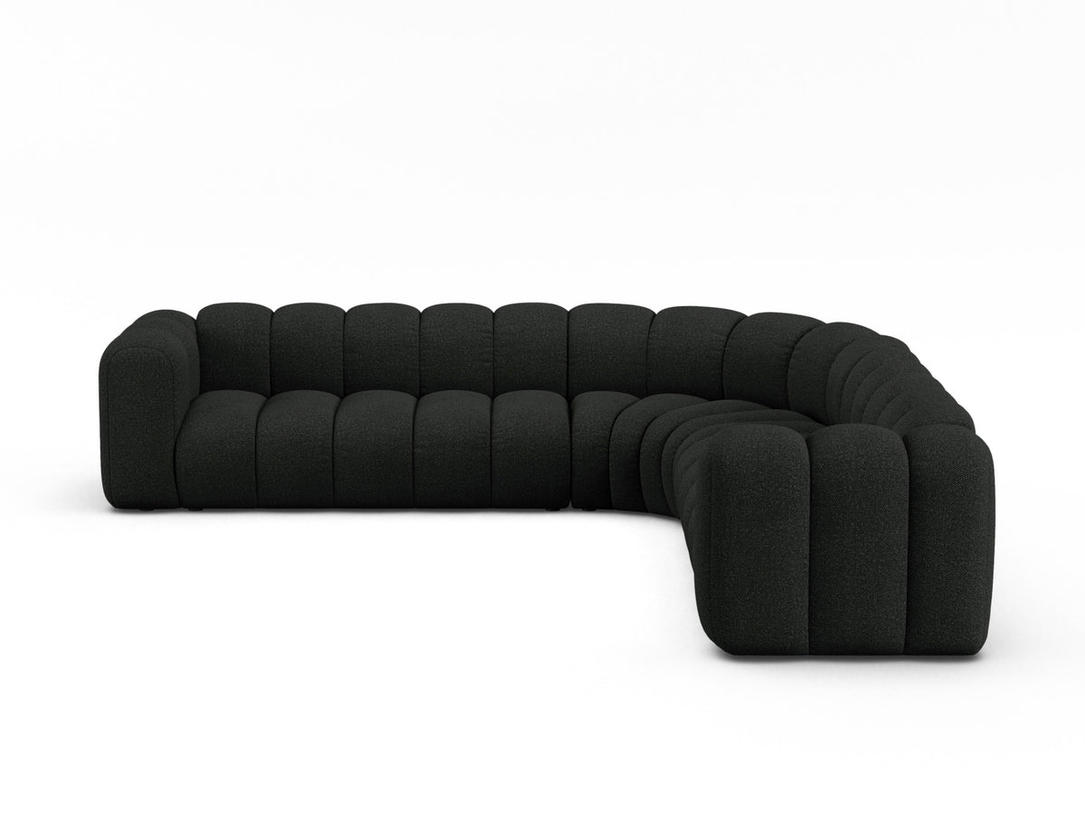Lupine Modular Symmetrical Corner Sofa, 5 Seats, 309x309 cm — Black