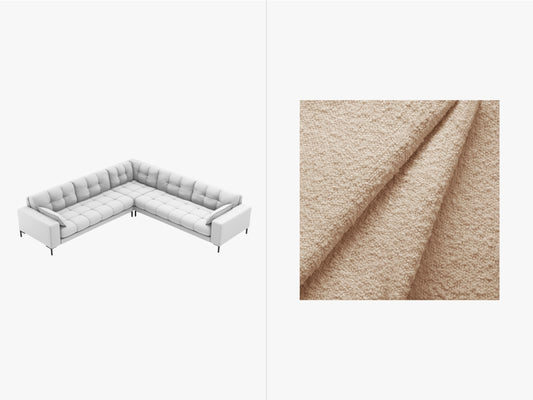 Mamaia Symmetrical Corner Sofa, 6 Seats, 256x256 cm — Beige