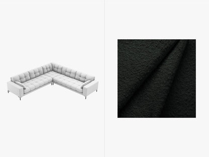 Ecksofa Bouclé Beige Mamaia — Black