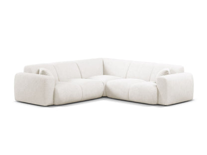 Ecksofa Bouclé Beige Molino — White