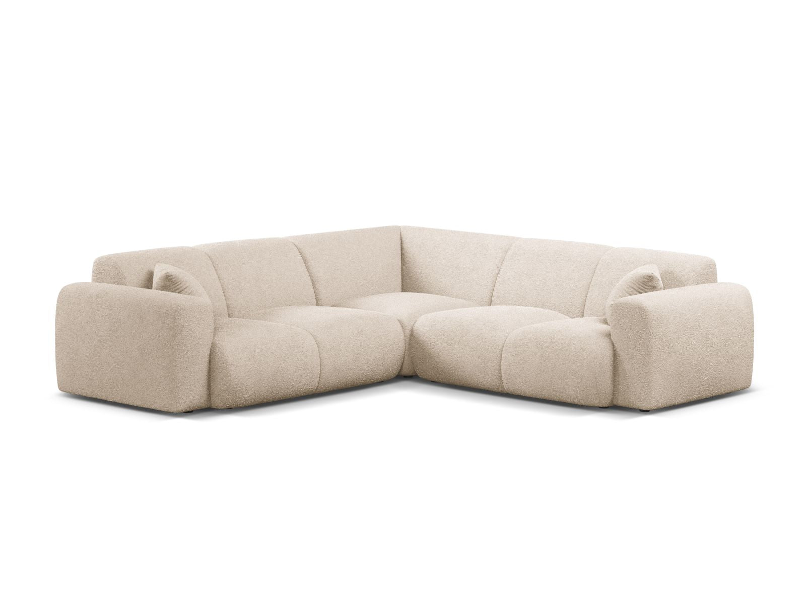 Ecksofa Bouclé Beige Molino — Beige