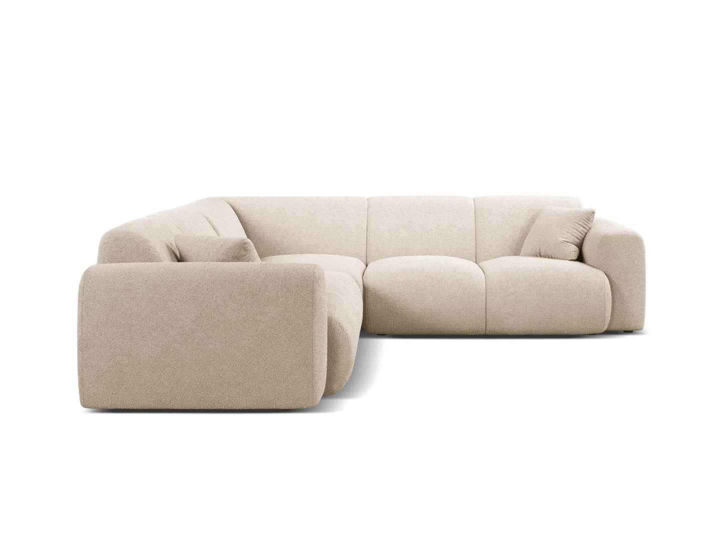 Ecksofa Bouclé Beige Molino — Wohnbeispiel