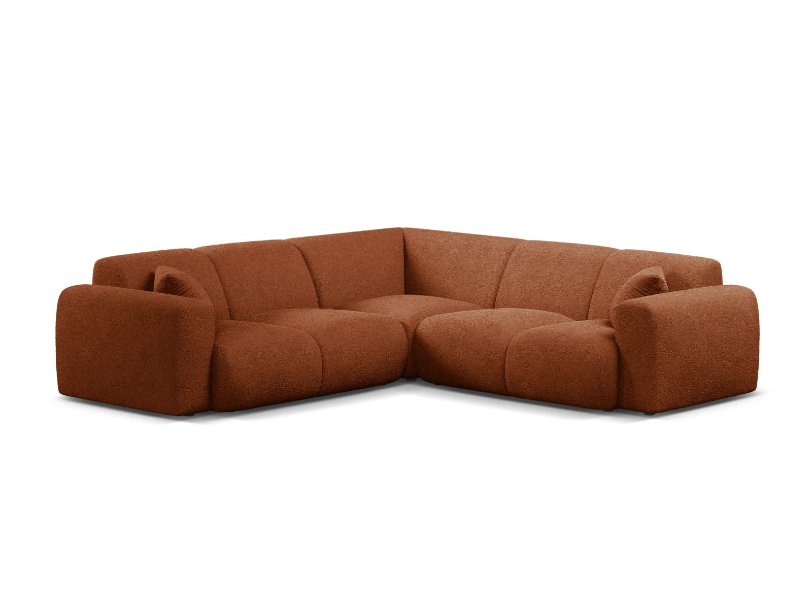 Molino Symmetrical Corner Sofa, 5 Seats, 252x252 cm — Terracotta